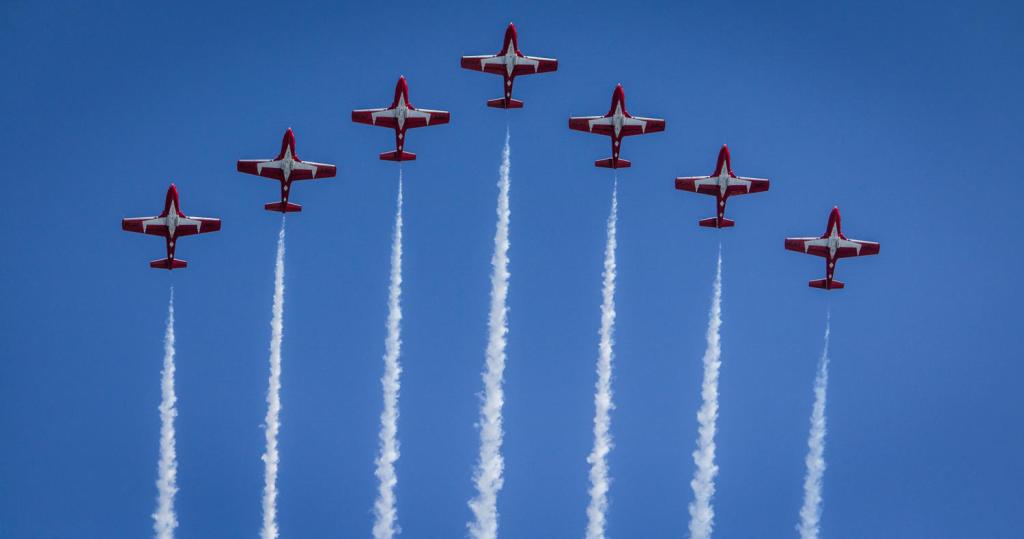 Formation flying over capt daves tour