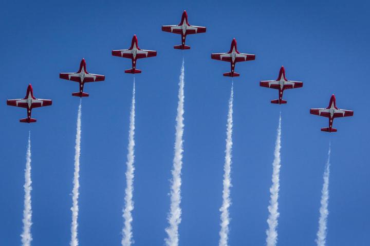 Formation flying over capt daves tour