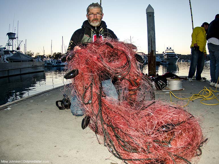 Capt Dave holding Gillnet Capt Dave holding Gillnet