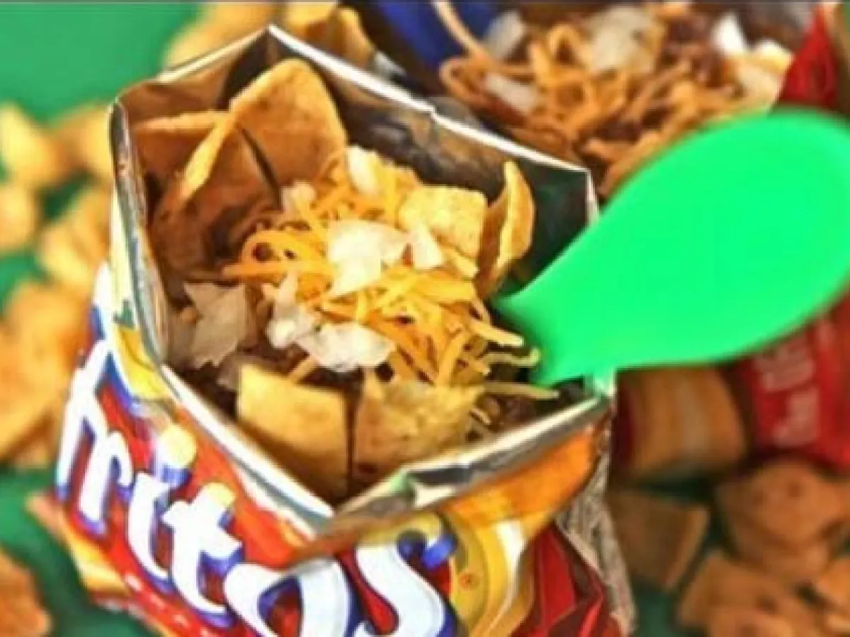 Chili served in a bag of Fritos
