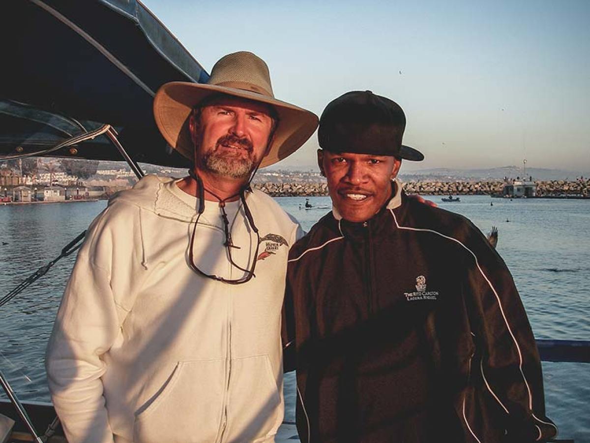 Captain Dave meeting Jamie Foxx