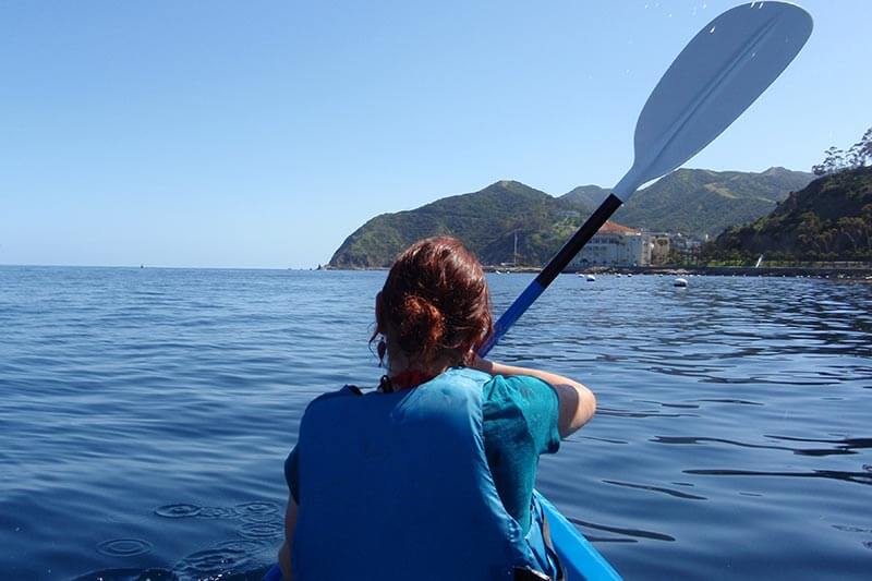 Kayaking near Avalon at Catalina Island