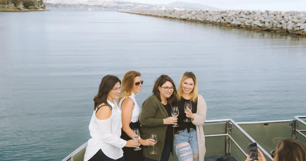 Sunset wine cruise