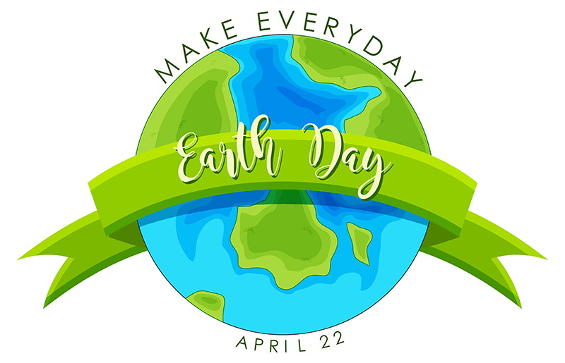 Make Everyday Earth Day Earth Day illustration of the world