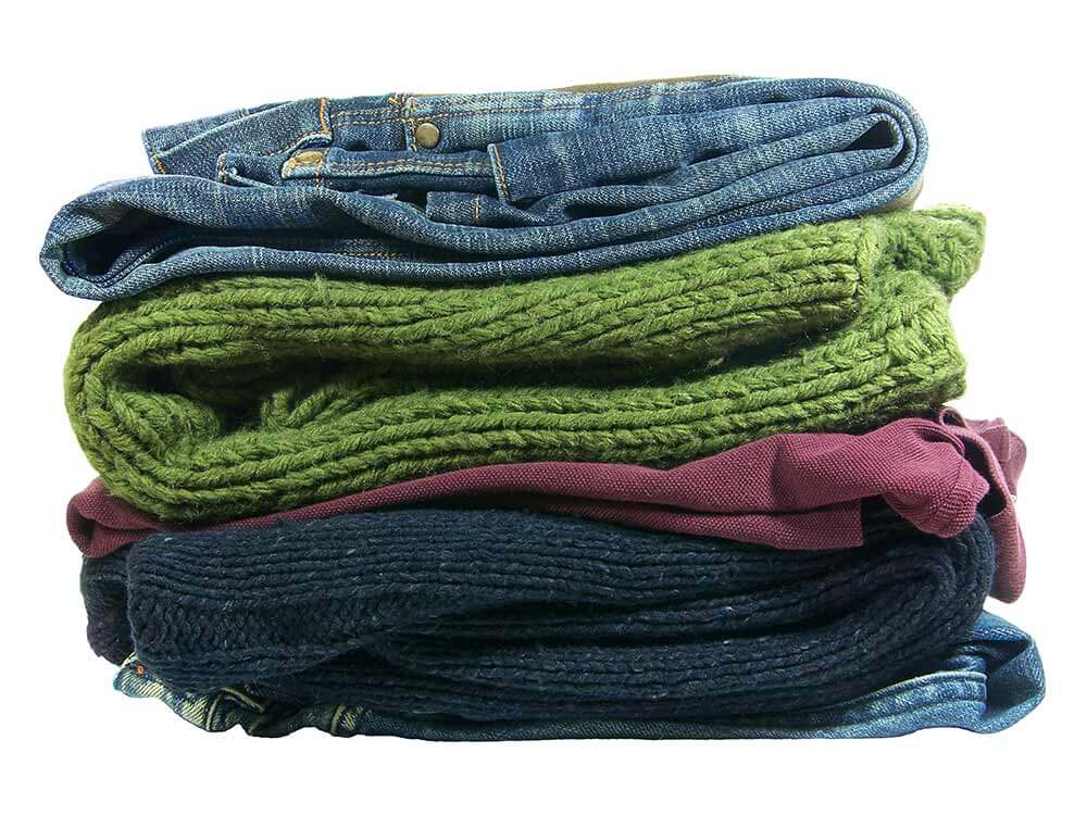 Clothing materials are made from crude oil