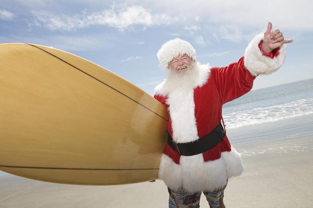 Christmas events in Southern California Surfing Santa paddle board contest in Dana Point