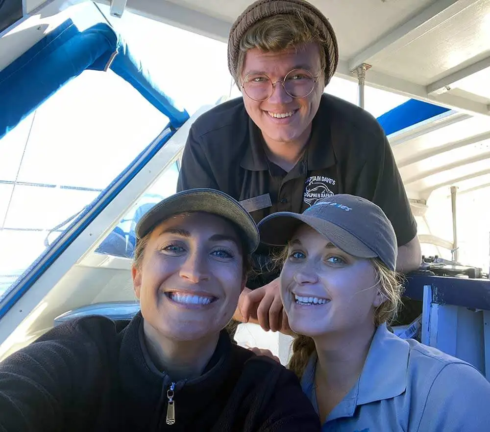 Marine naturalists with Capt. Dave's