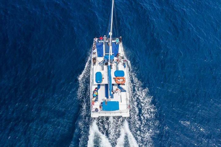 Overlooking Manute'a during Dana Point whale watching safari