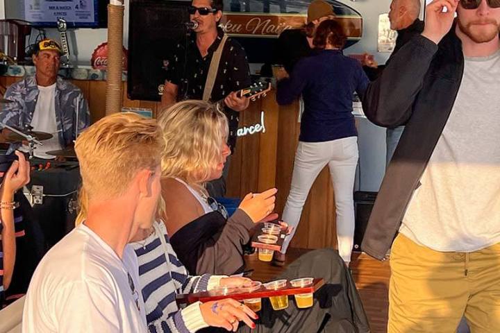 Sampling delicious craft beer during Brews Cruise