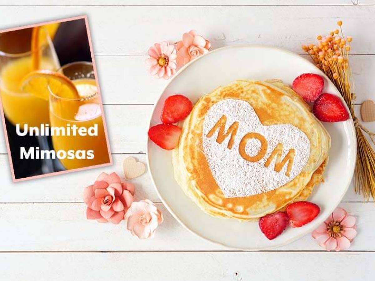 Mother's Day Brunch With Pancakes and Mimosas