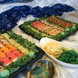 Fresh food buffet on Hoku Nai'a Private Boat Rental in Dana Point, California