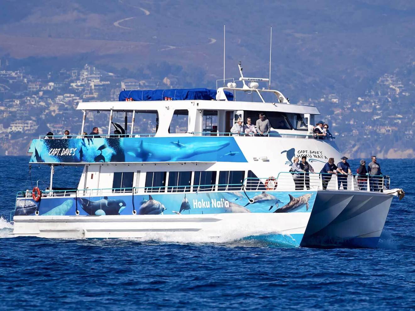 Hoku Nai'a Catamaran Boat Rental off the coast of Dana Point, CA