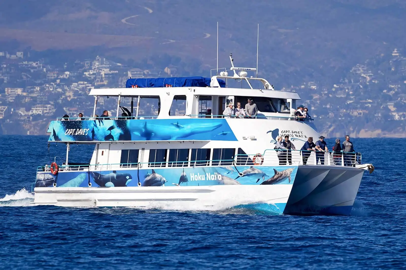 Hoku Nai'a Catamaran Boat Rental off the coast of Dana Point, CA
