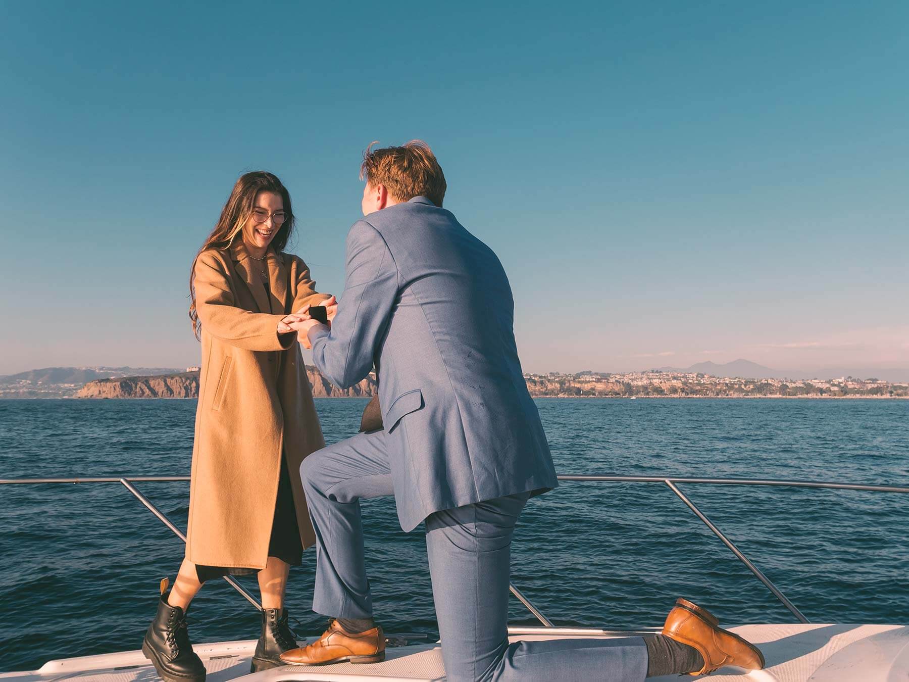 Marriage Proposal Marriage proposal at sea on a yacht off the coast of Dana Point, California