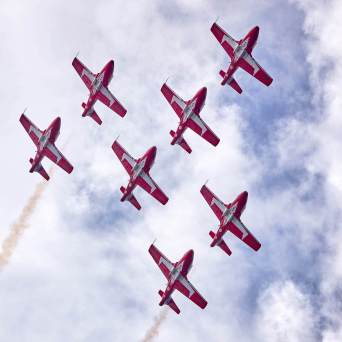 Canadian Snowbirds during our Pacific Airshow Safari in Huntington Beach