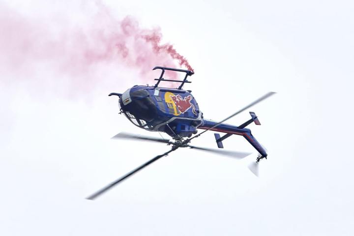 Red Bull Helicopter demonstration during our Pacific Airshow Safari in Huntington Beach